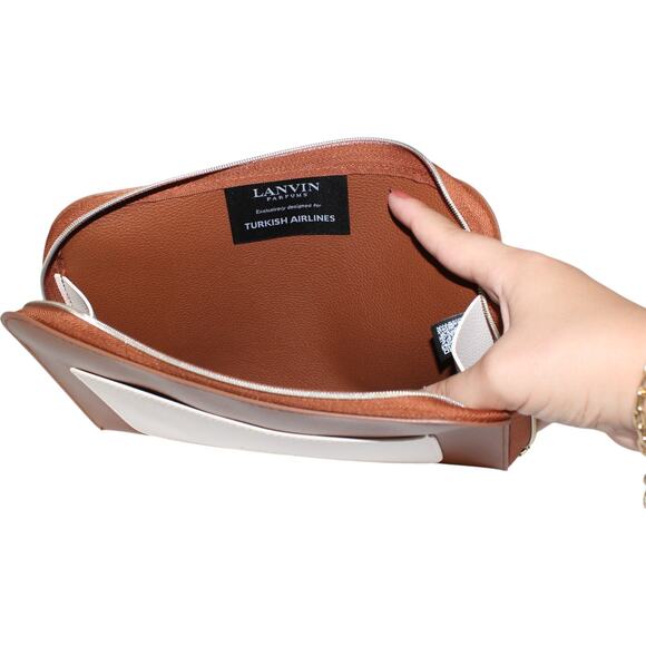 Lanvin for Turkish Airlines Mini Bag Clutch Brown Tan - Picture 3 of 5
